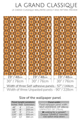 retro brown peel and stick wallpaper specifiation