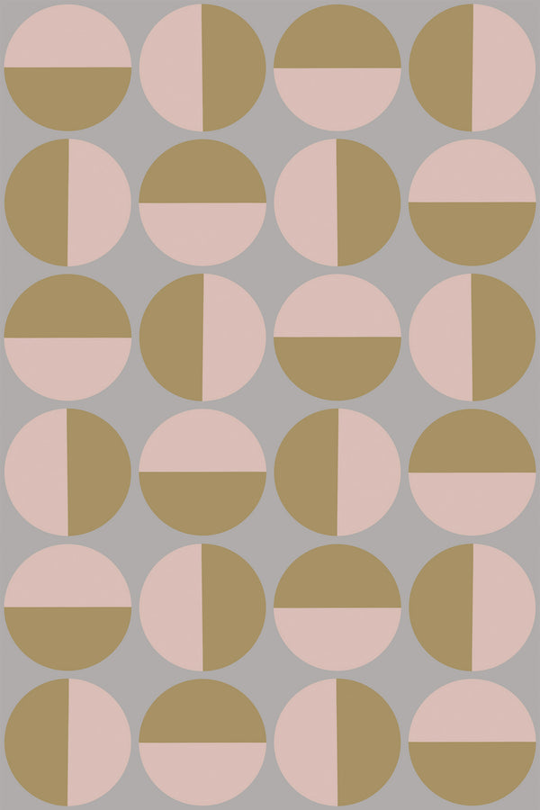 mid-century circle wallpaper pattern repeat