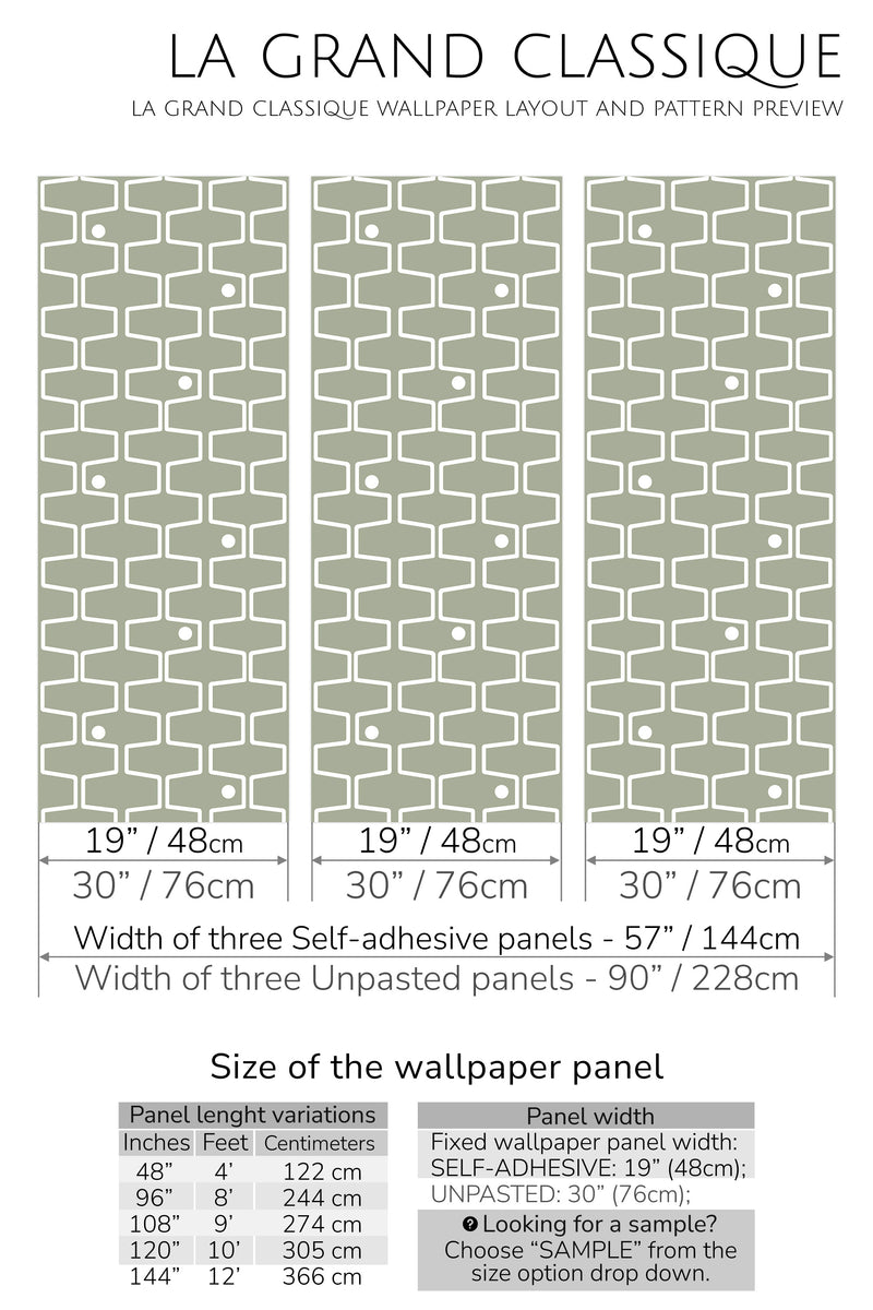 retro geometric line peel and stick wallpaper specifiation