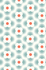 Mid-century geometric flower