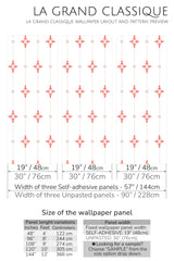flower line peel and stick wallpaper specifiation