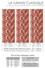 retro 70s peel and stick wallpaper specifiation