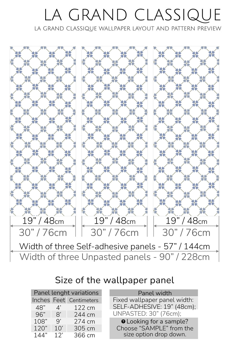 retro grid peel and stick wallpaper specifiation