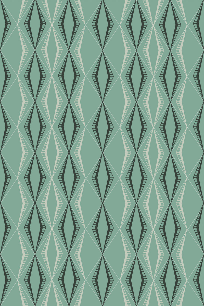 retro green wallpaper pattern repeat
