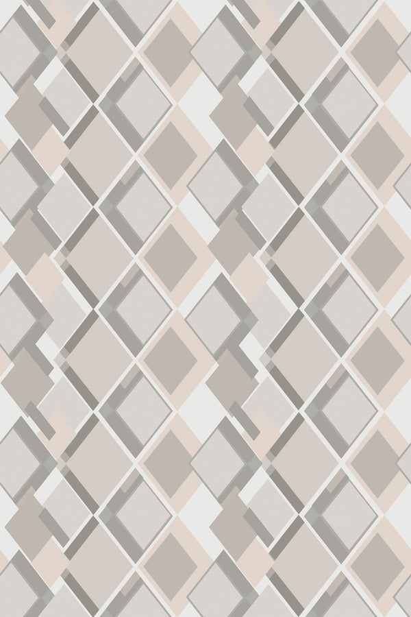 gray retro geometric wallpaper pattern repeat