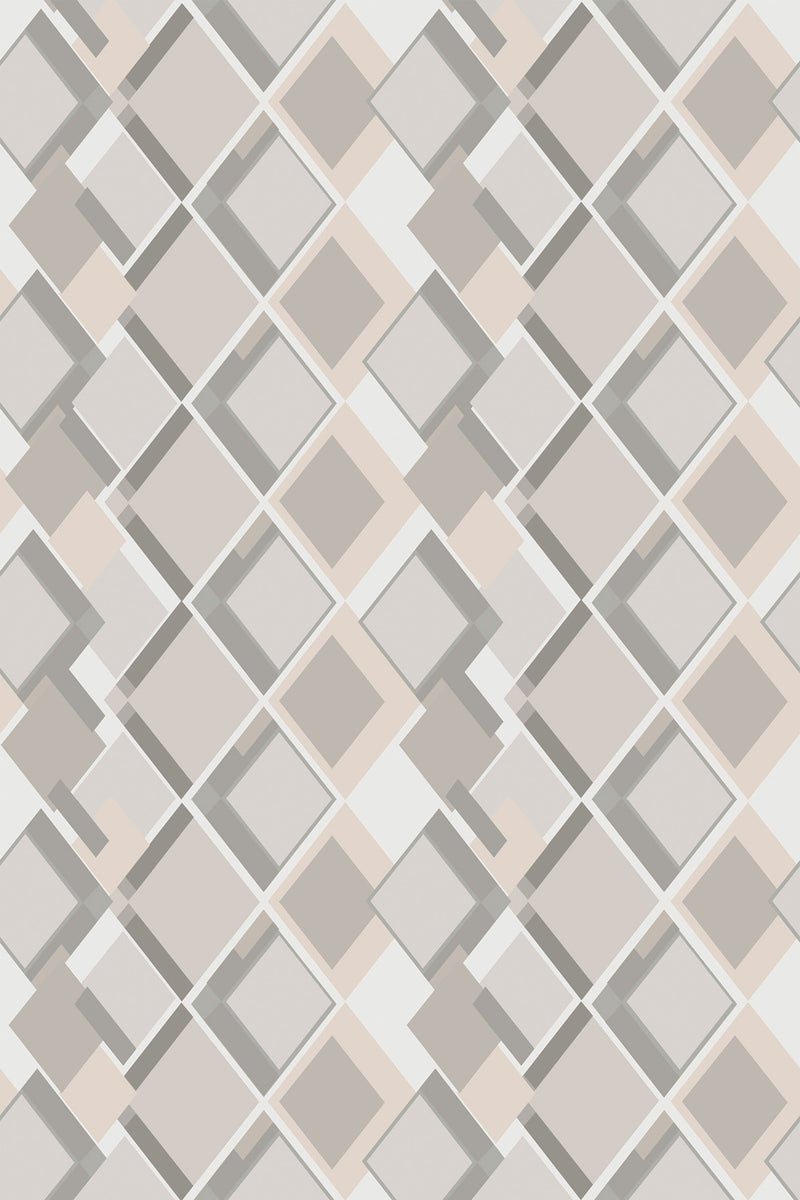 gray retro geometric wallpaper pattern repeat