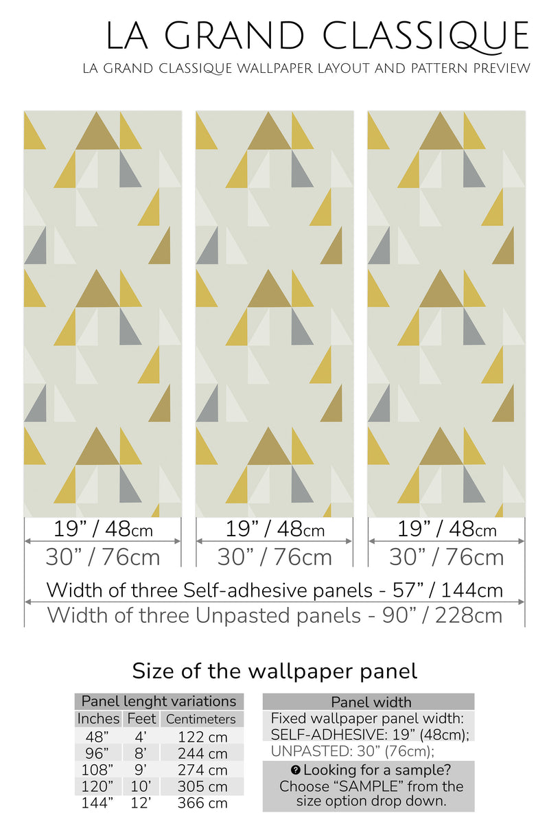 neutral shapes peel and stick wallpaper specifiation