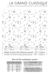 minimalist floral pattern peel and stick wallpaper specifiation