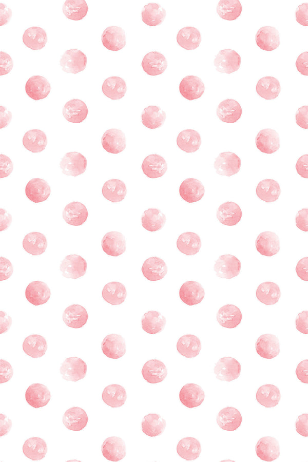 Pink watercolor polka dot
