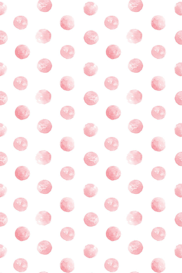 pink watercolor polka dot wallpaper pattern repeat