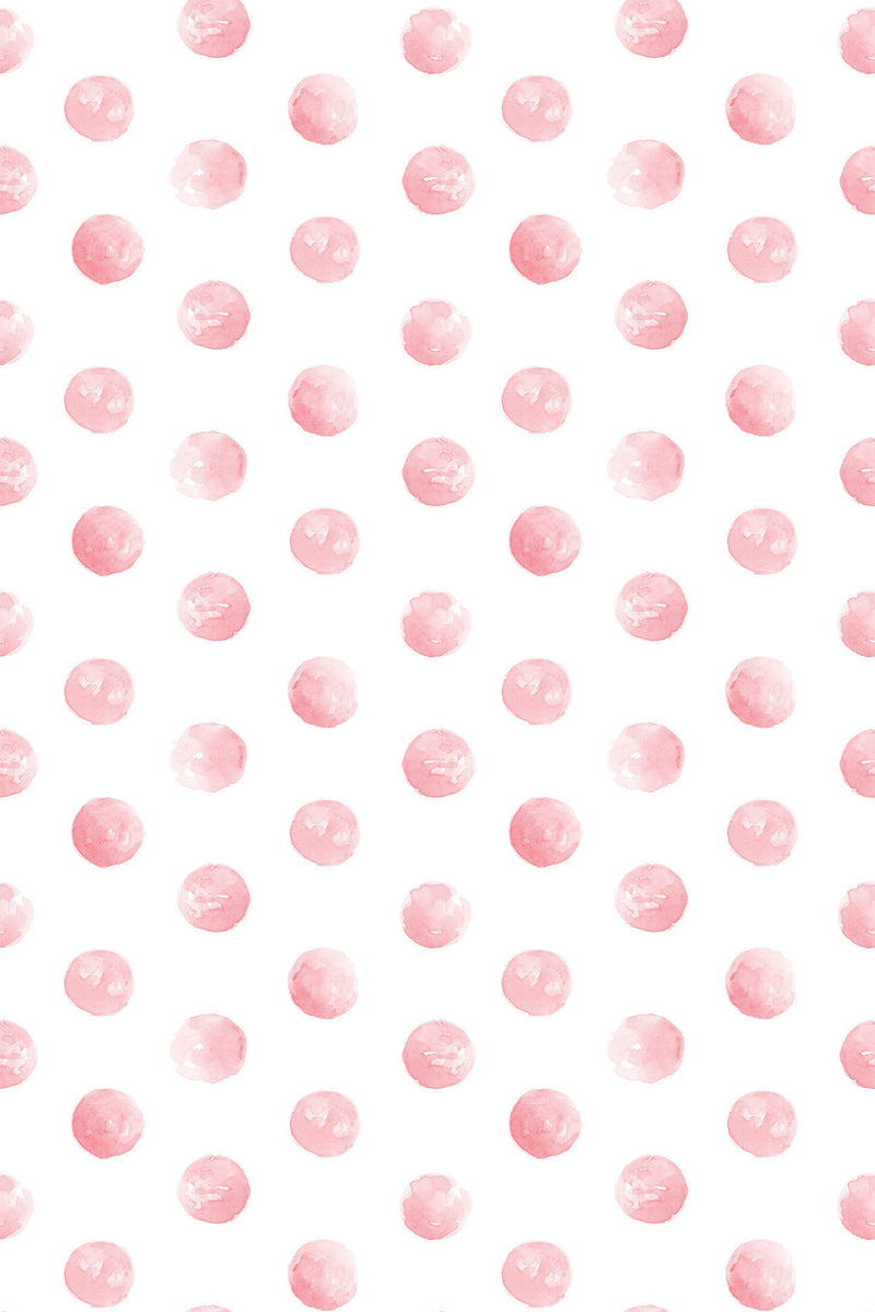 pink watercolor polka dot wallpaper pattern repeat