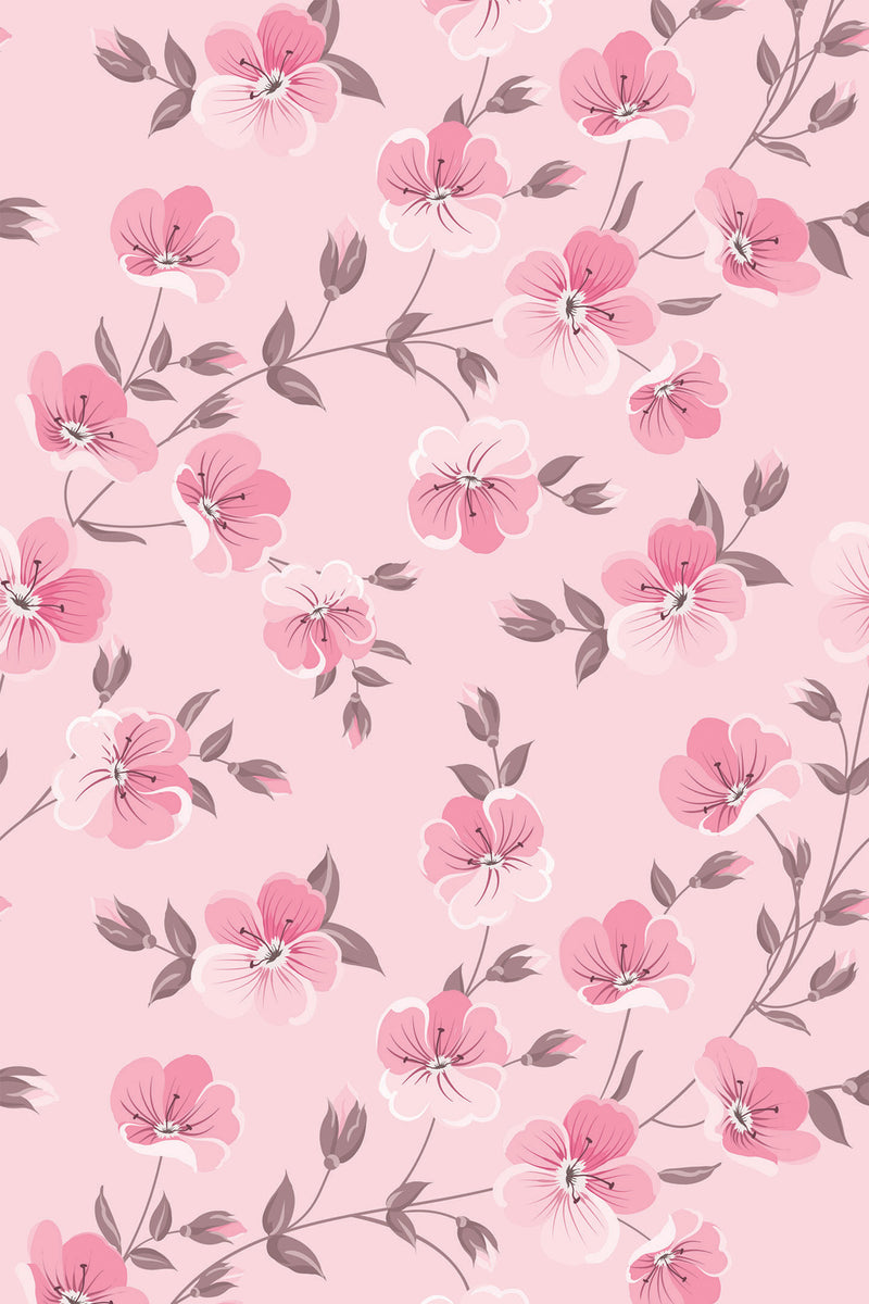 pink floral wallpaper pattern repeat