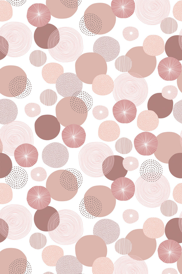 pink boho circle wallpaper pattern repeat