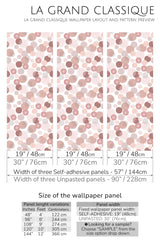 pink boho circle peel and stick wallpaper specifiation