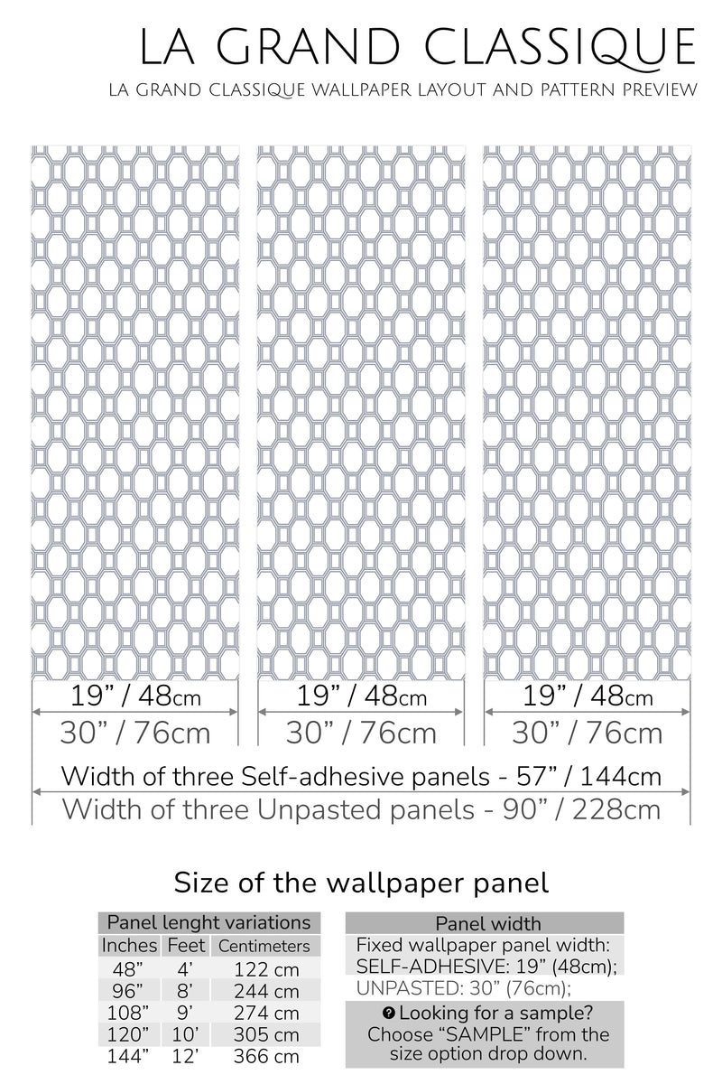 farmhouse geometric peel and stick wallpaper specifiation