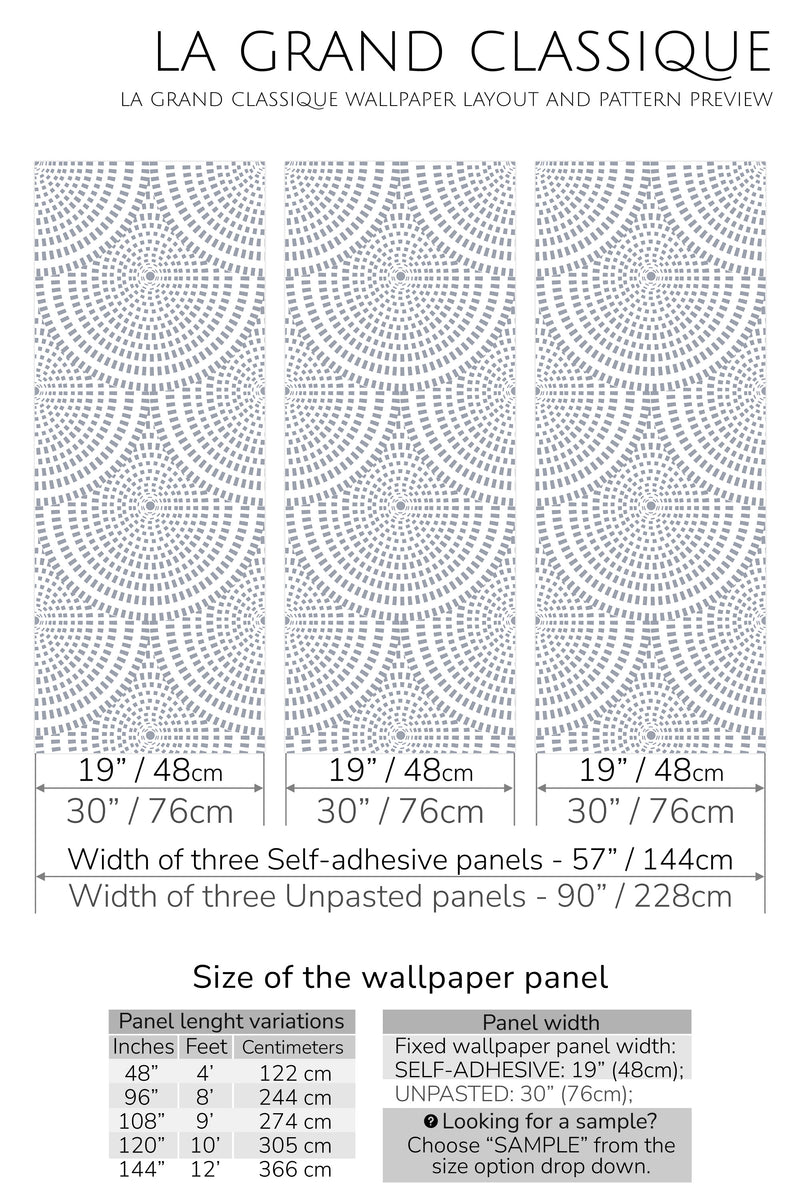 optic circle peel and stick wallpaper specifiation