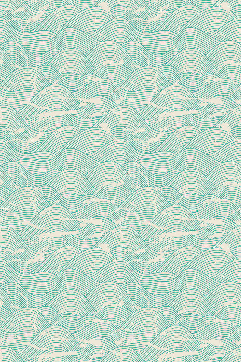 vintage wave wallpaper pattern repeat