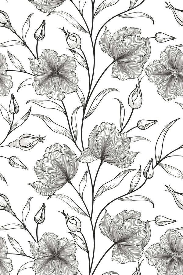 big luxury floral wallpaper pattern repeat