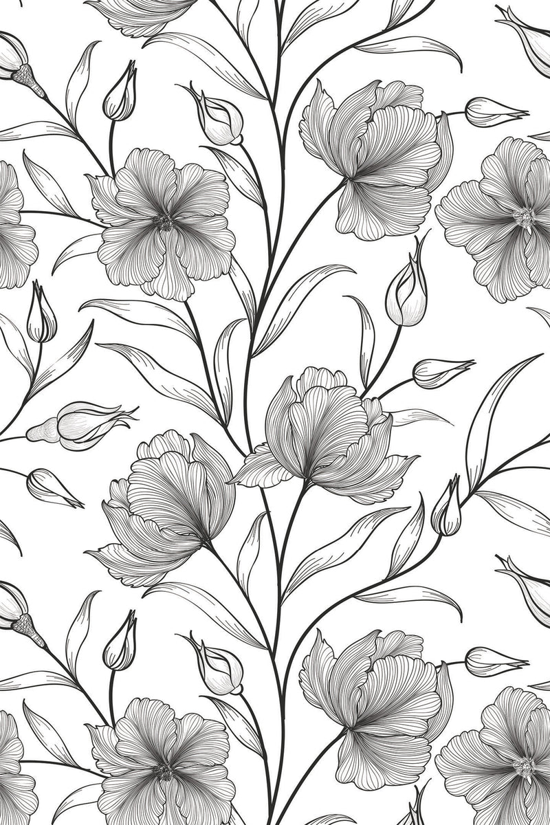 big luxury floral wallpaper pattern repeat