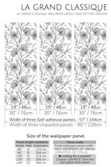 big luxury floral peel and stick wallpaper specifiation