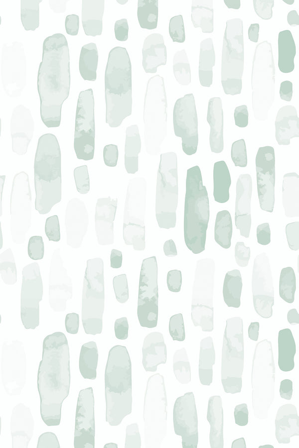 Green watercolor drops