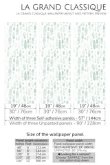 green watercolor drops peel and stick wallpaper specifiation