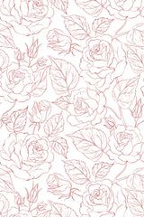 Retro rose line art