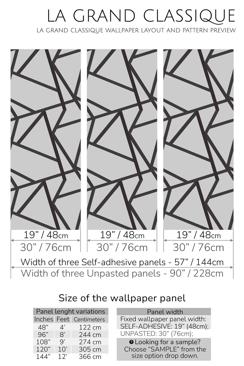 bold lines peel and stick wallpaper specifiation