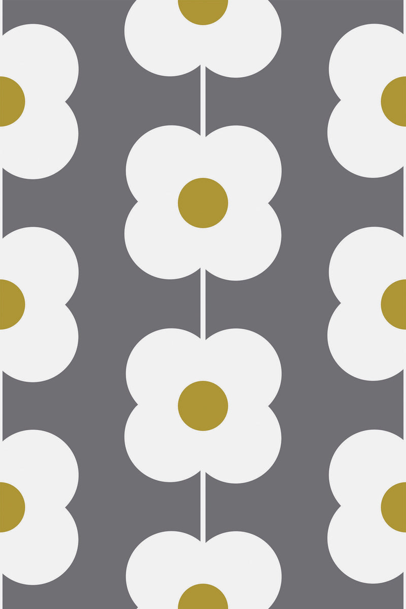 retro flower line wallpaper pattern repeat