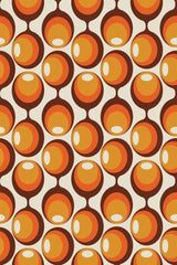 Orange retro circle