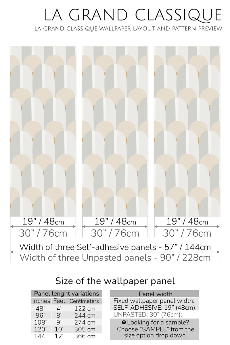 pastel art deco peel and stick wallpaper specifiation
