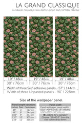 bold rose peel and stick wallpaper specifiation