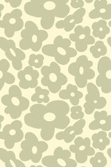 sage green floral wallpaper pattern repeat