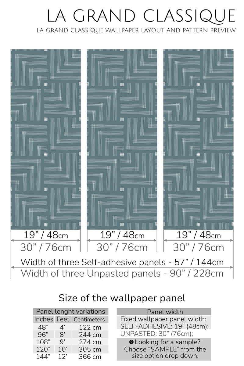 geometric seamless square peel and stick wallpaper specifiation