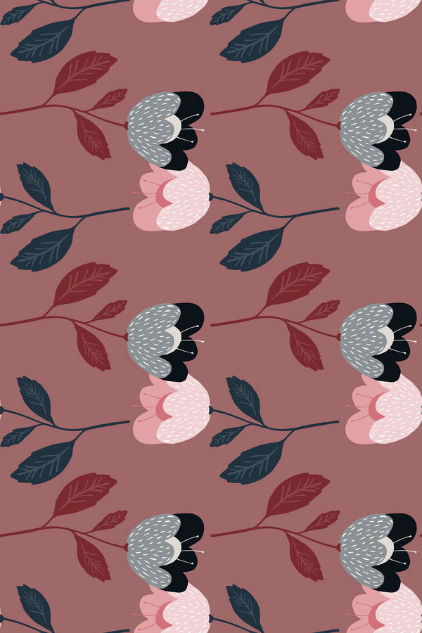 bold flowers wallpaper pattern repeat
