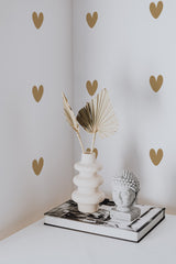 wallpaper for walls minimal heart pattern modern sophisticated vase statue home decor