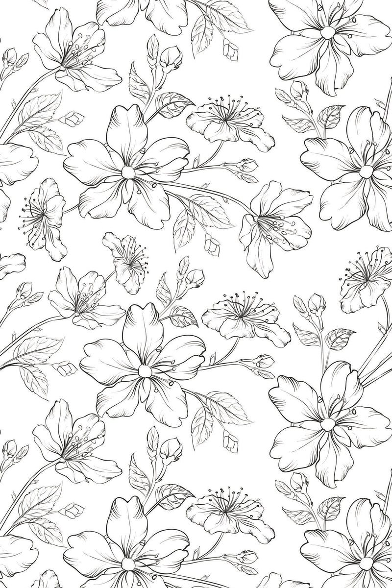 floral nursery wallpaper pattern repeat