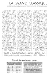 floral nursery peel and stick wallpaper specifiation