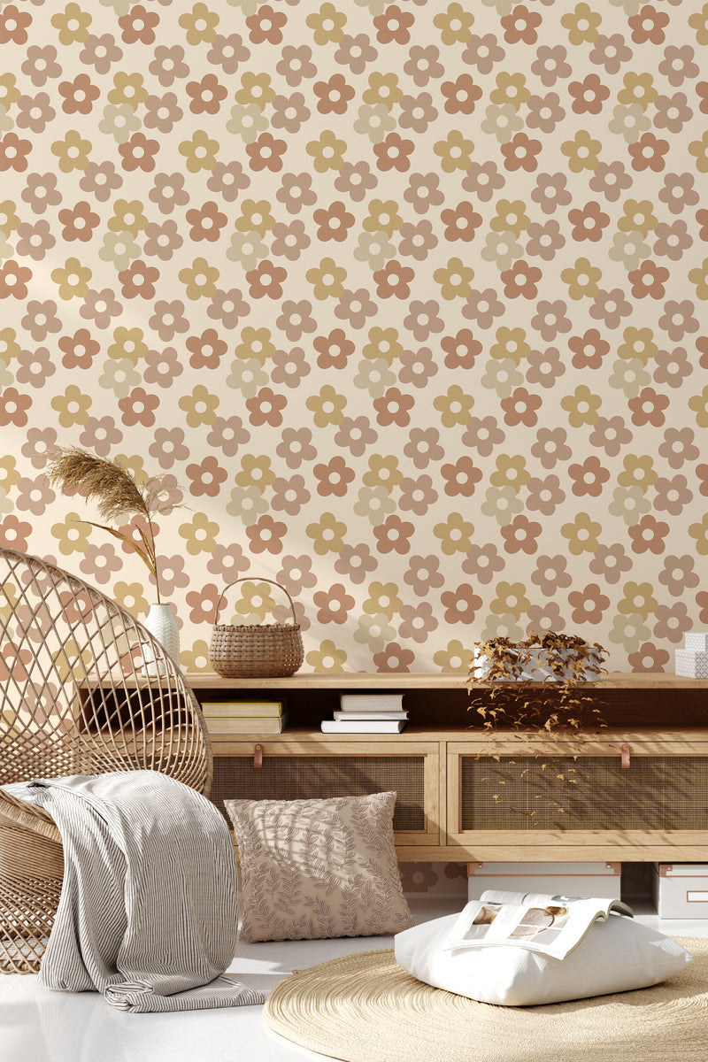 living room rattan furniture decorative plant simple floral wall decor