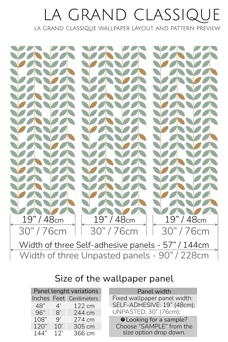 mid-century stripe peel and stick wallpaper specifiation