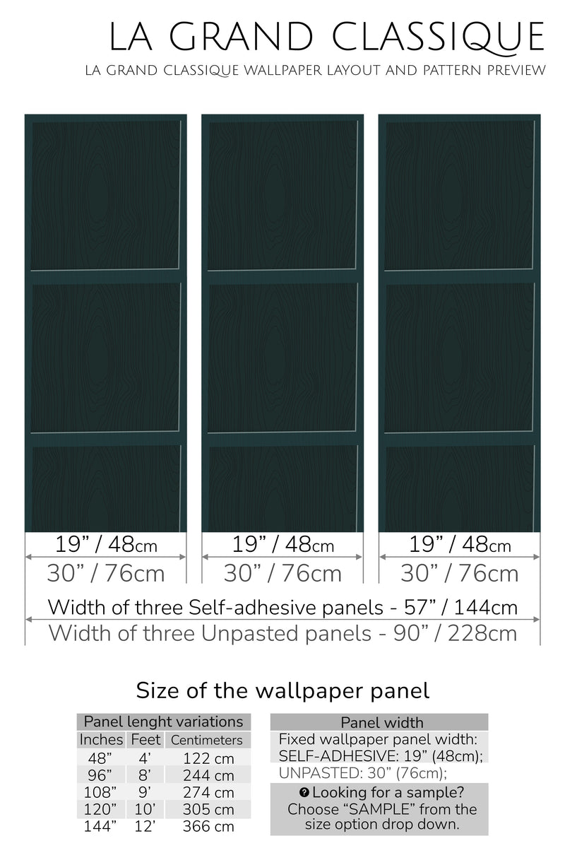 dark green geometric peel and stick wallpaper specifiation