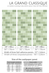 green tile peel and stick wallpaper specifiation