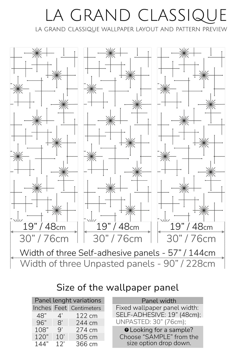 seamless stars peel and stick wallpaper specifiation