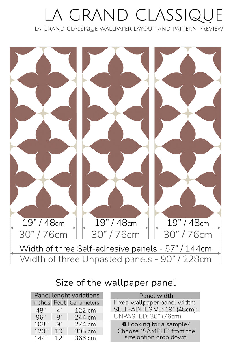 bold tile peel and stick wallpaper specifiation