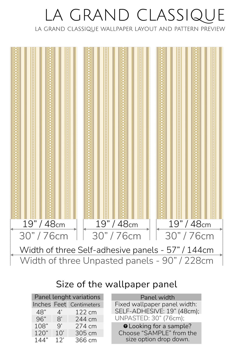 retro ethnic stripe peel and stick wallpaper specifiation