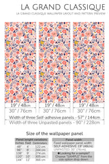 pink spring peel and stick wallpaper specifiation