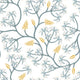 Blue seamless Floral Wallpaper