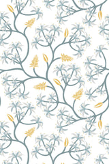Blue seamless Floral