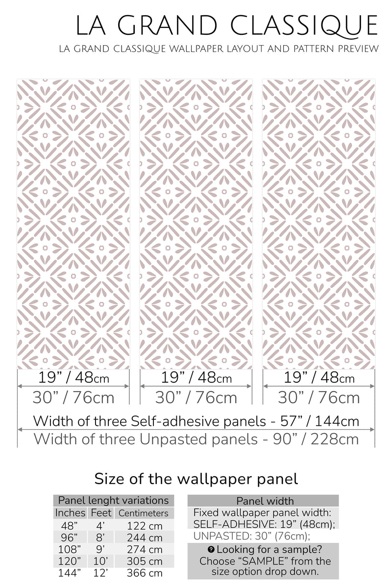 tile peel and stick wallpaper specifiation