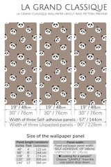panda peel and stick wallpaper specifiation